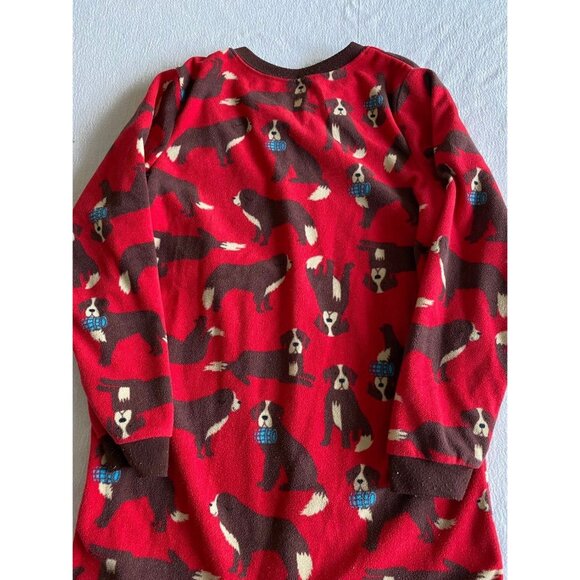 Carter's Other - Carter's Red Brown Dog Zip Front pajamas pjs winter Union Suit Size 8